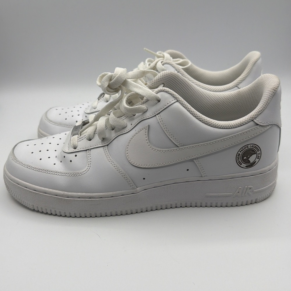 Custom Nike Air Force 1 07 Low White Lacrosse Roman Numeral VII-IV-MMXXI Size 10